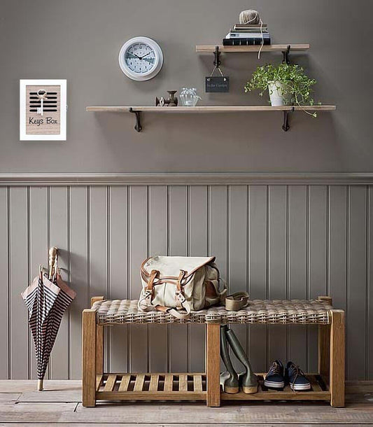 2 Tone 6 Key Hook Holder Cabinet in a Hallway