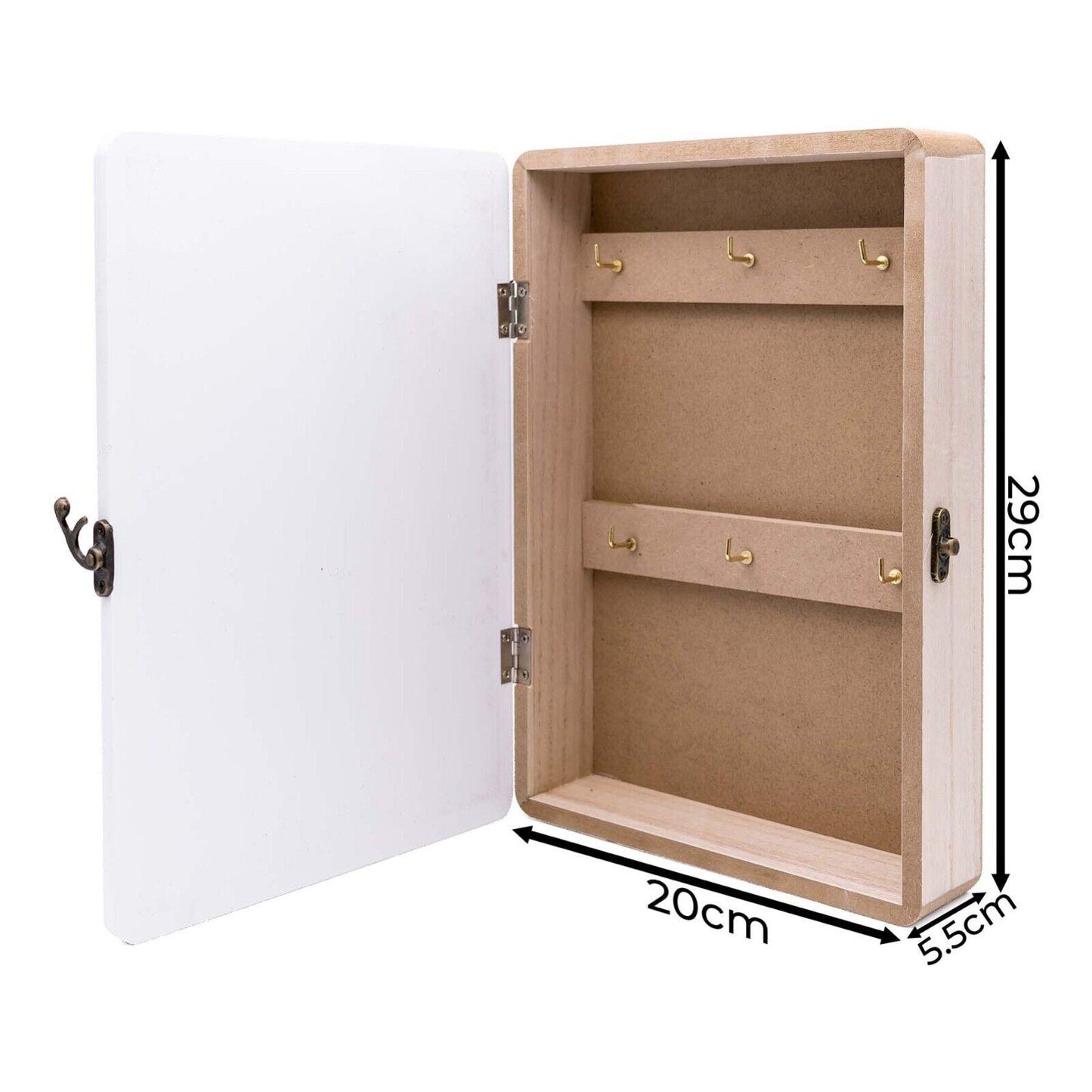 6-Key Hook Holder Cabinet - "Love Is The Key" (Palm Leaf)