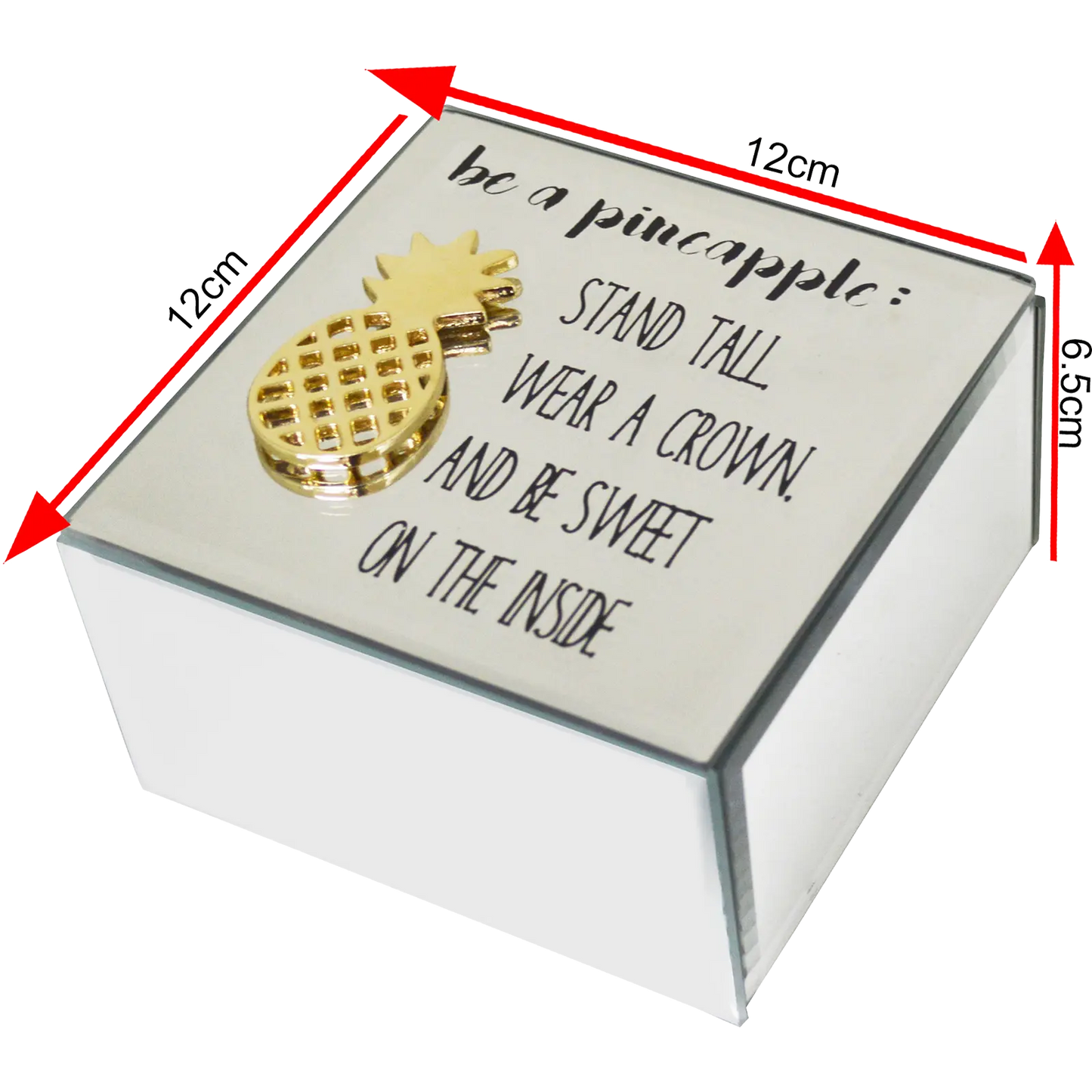 Funky Pineapple Glass Jewellery Box