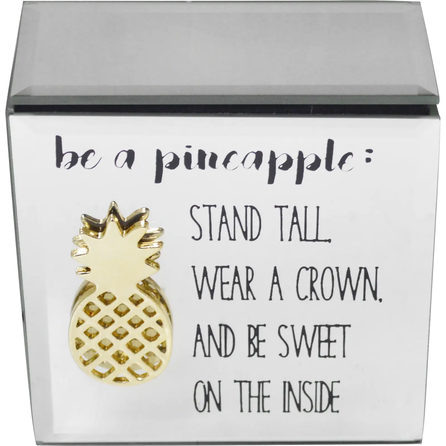 Funky Pineapple Glass Jewellery Box