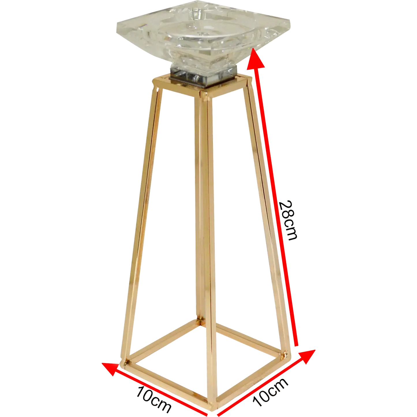 Gold Metal Candlestick Holder Stand