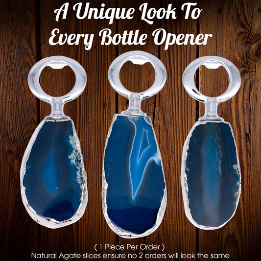 Blue Agate Stone Bottle Opener