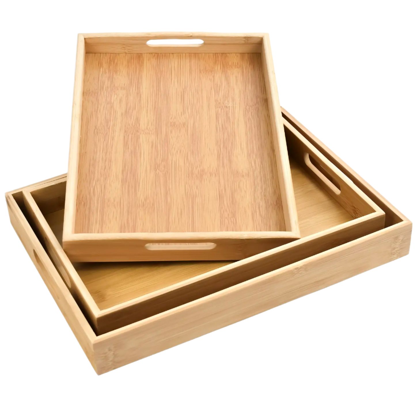 Bamboo 3-Piece Serving Tray Set