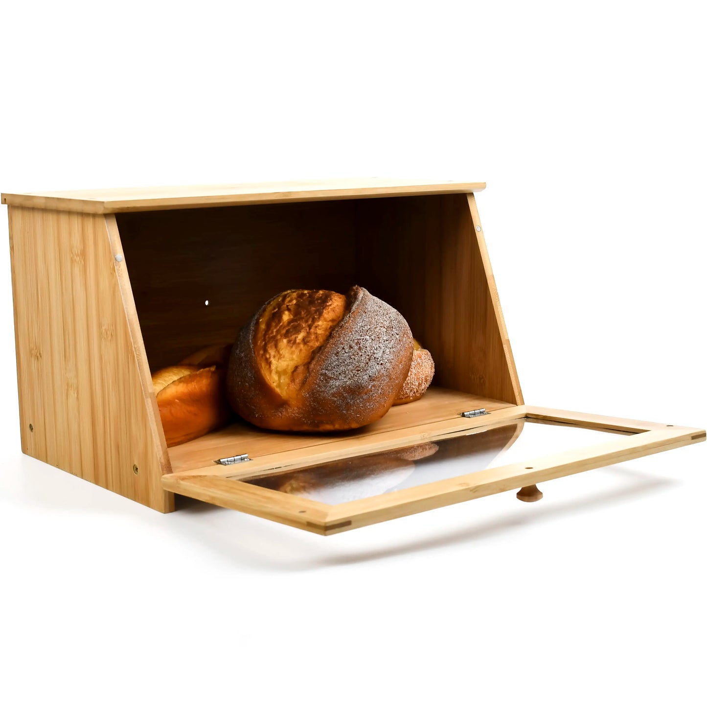 Bamboo Bread Bin with Acrylic Window