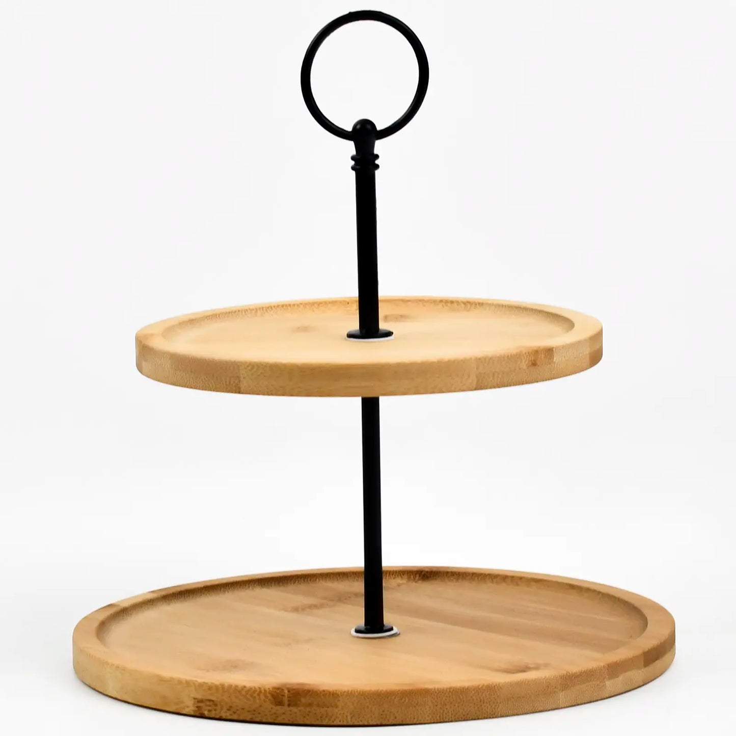 Bamboo 2-Tier Cake Stand