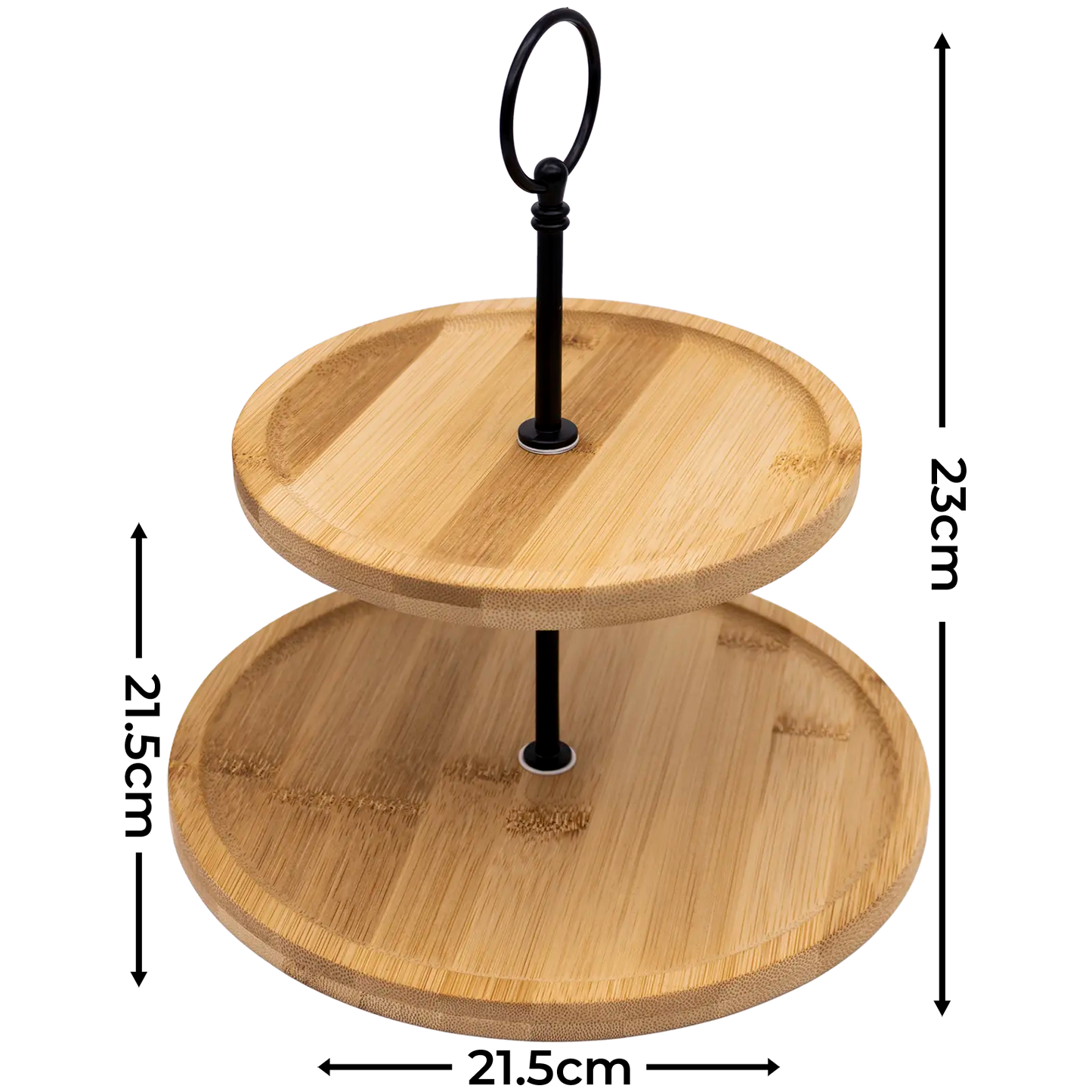 Bamboo 2-Tier Cake Stand