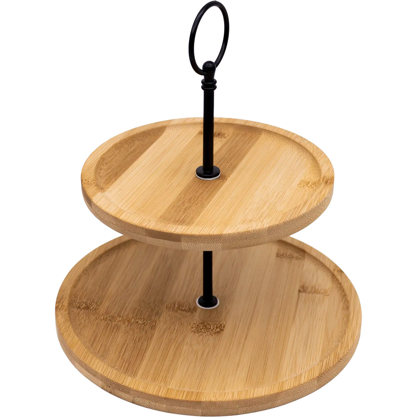 Bamboo 2-Tier Cake Stand