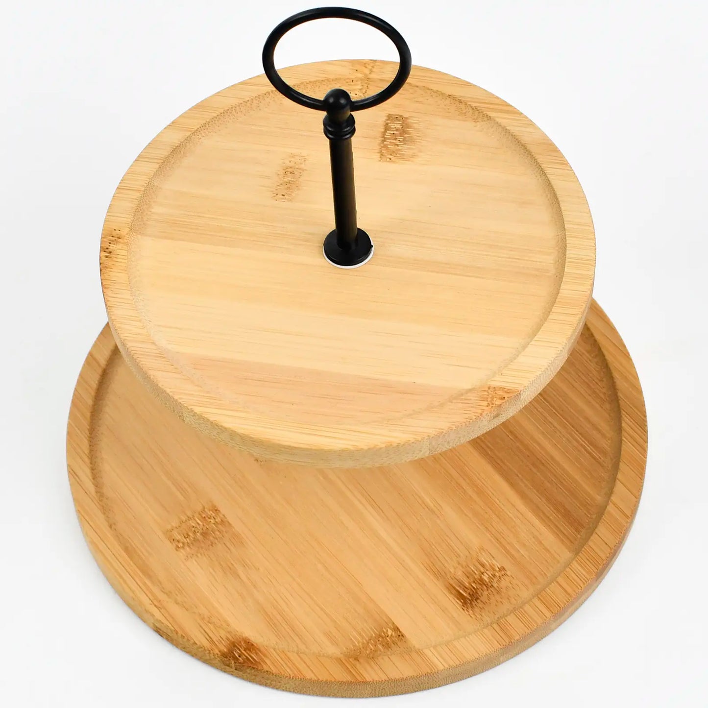 Bamboo 2-Tier Cake Stand