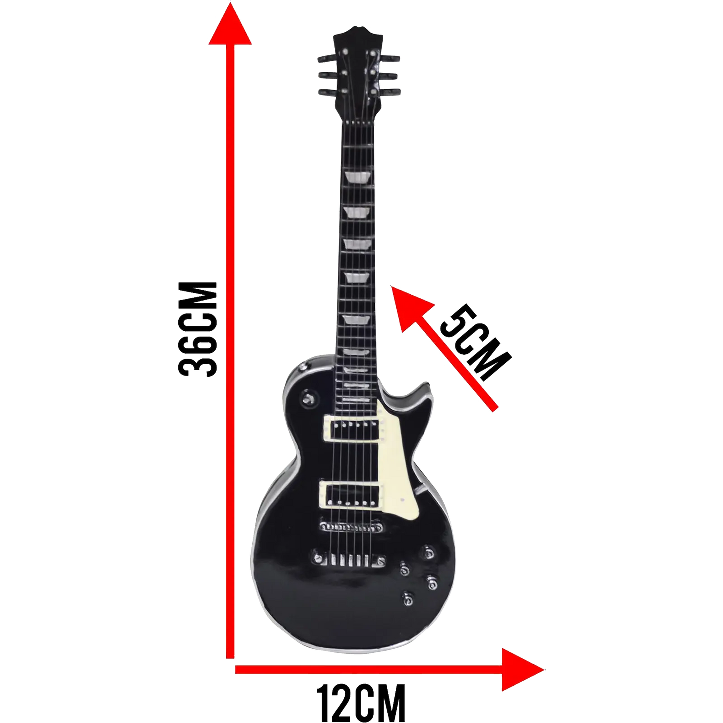 Black Les Paul Guitar-Style Portable Speaker