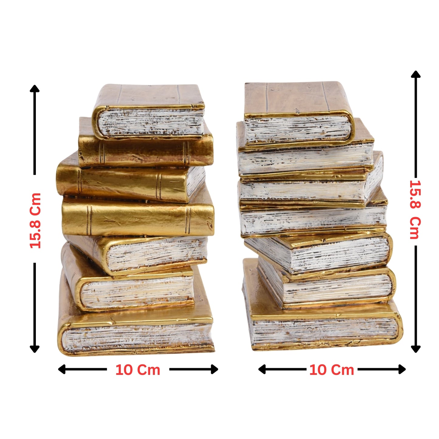 Antique Gold Book Theme Bookends