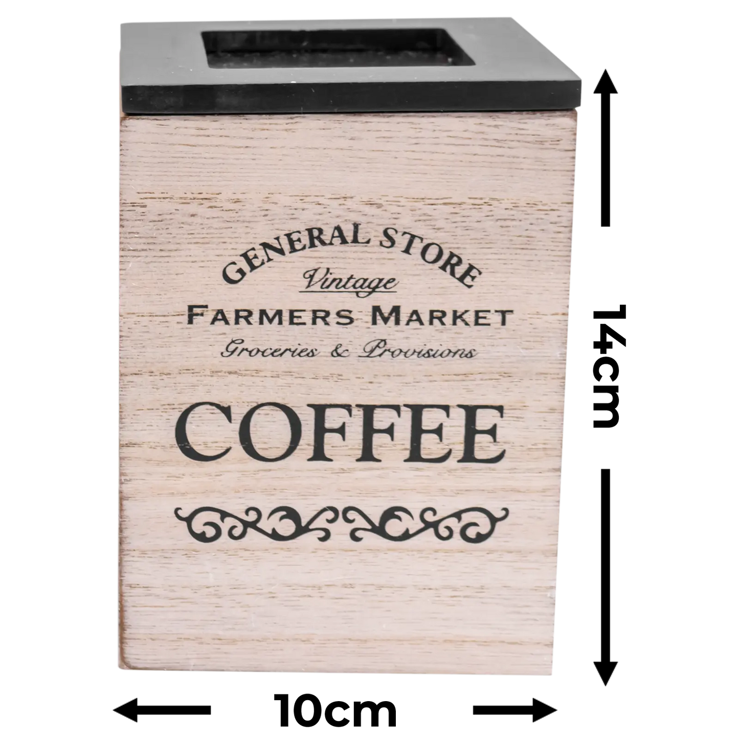 Farmhouse Tea, Coffee & Sugar Canisters (Set of 3) with Stand