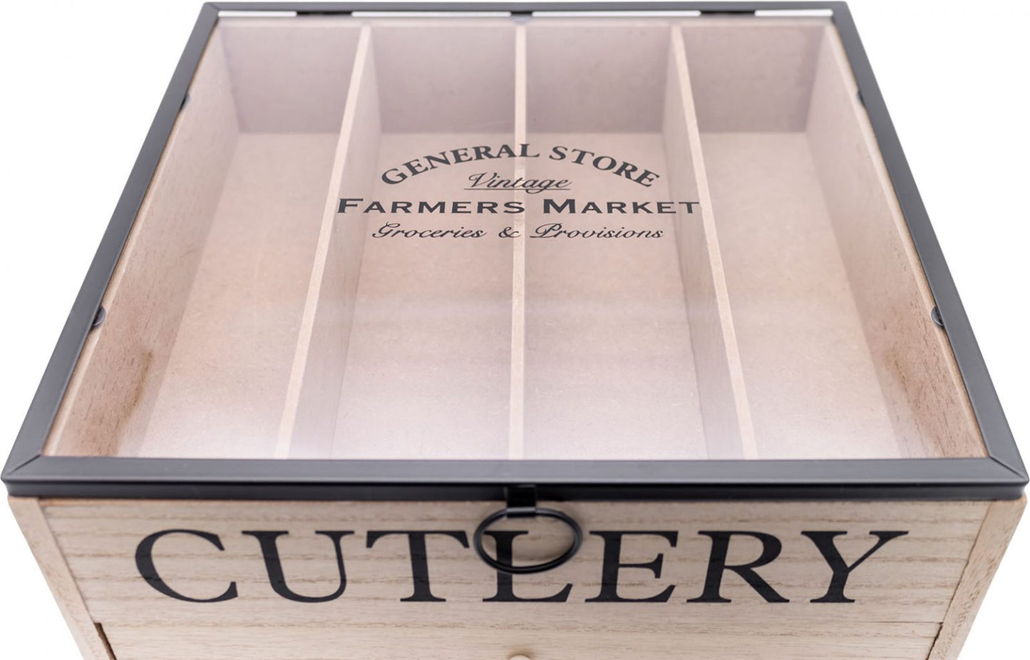 Vintage Cutlery Utensil Organiser, 5 Compartments