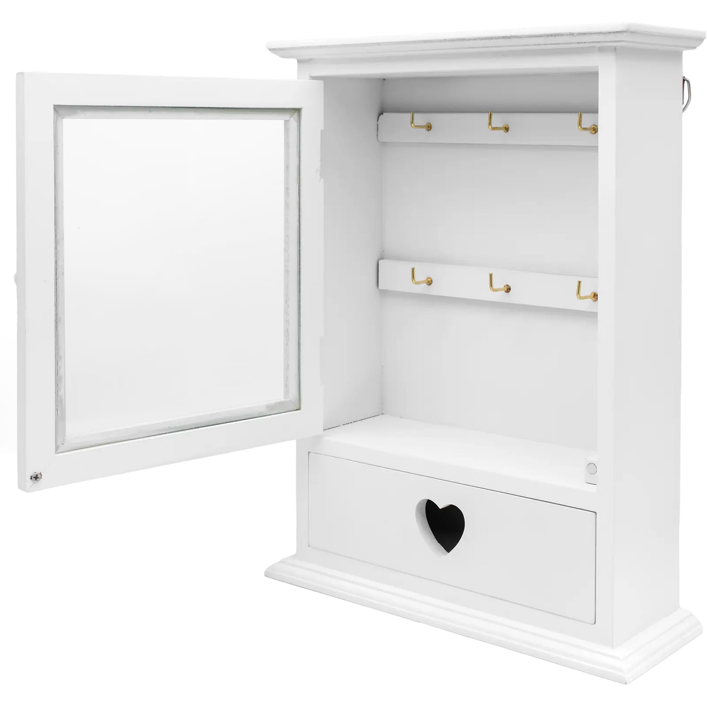 6-Key Hook Cabinet with Drawer