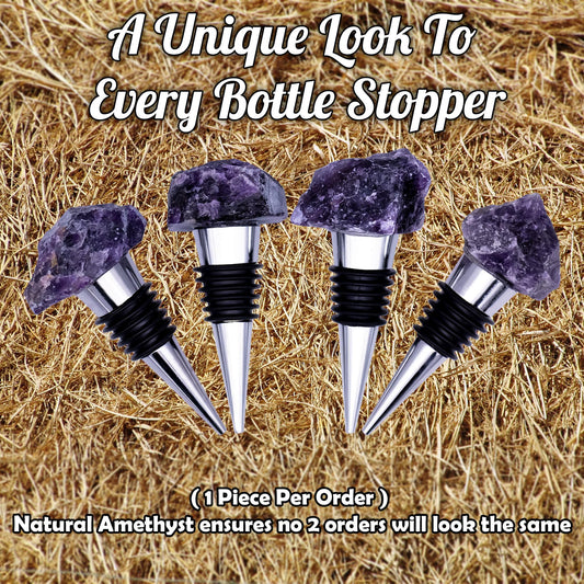 Amethyst Crystal Bottle Stopper