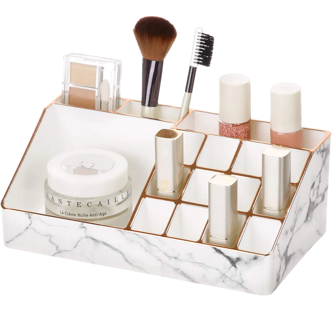 White Marble Look Make-Up Organiser Lipstick Holder – MAISON DES CADEAUX