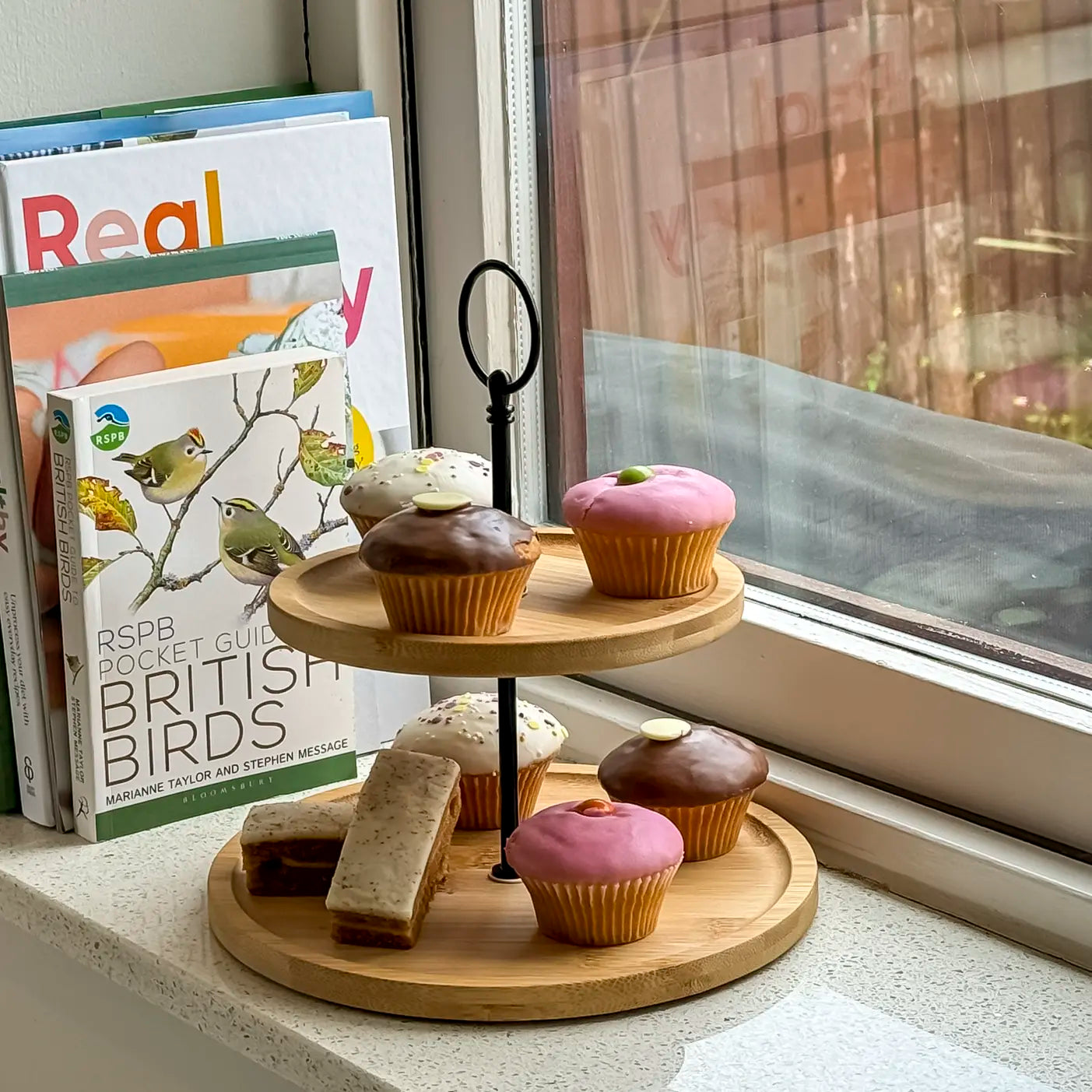 Bamboo 2-Tier Cake Stand