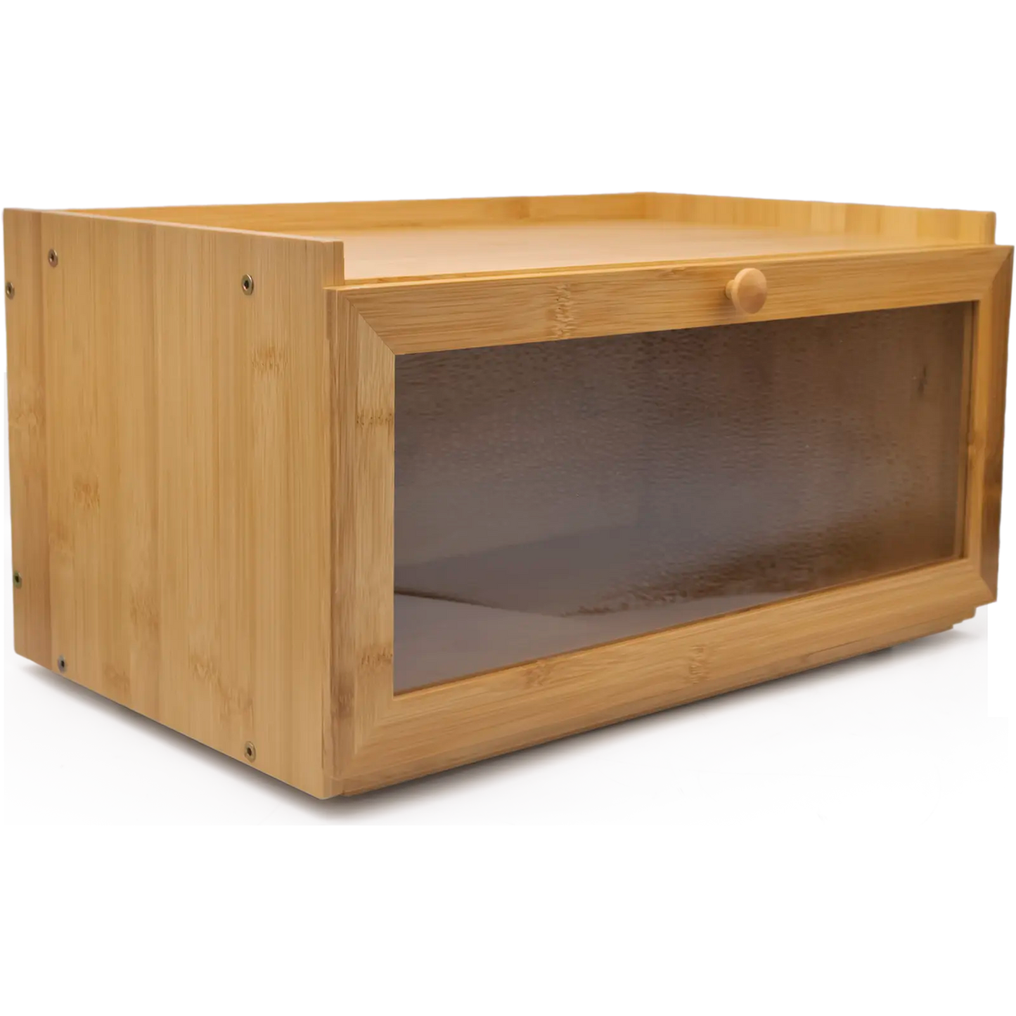 Rectangular Bamboo Single-Layer Bread Bin