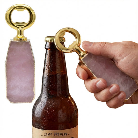 Rose Quartz Stone Bottle Opener
