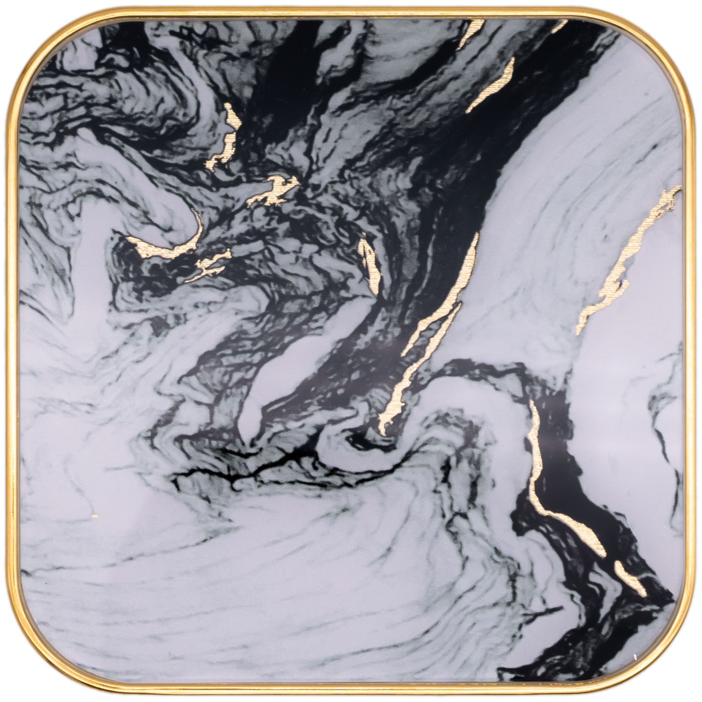 Set of 4 Square White Drink Coasters