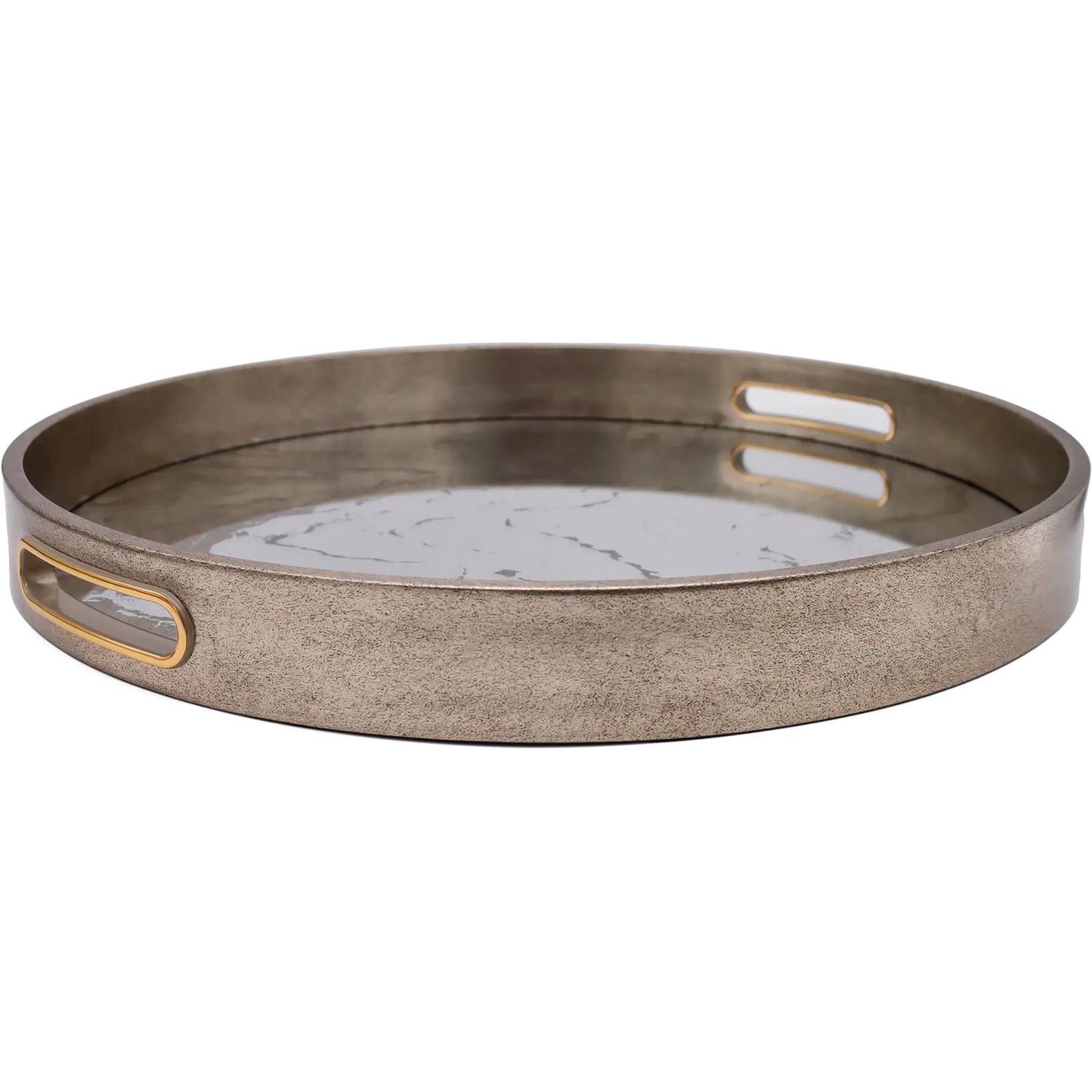 Round Marbling Decorative Coffee Table Tray