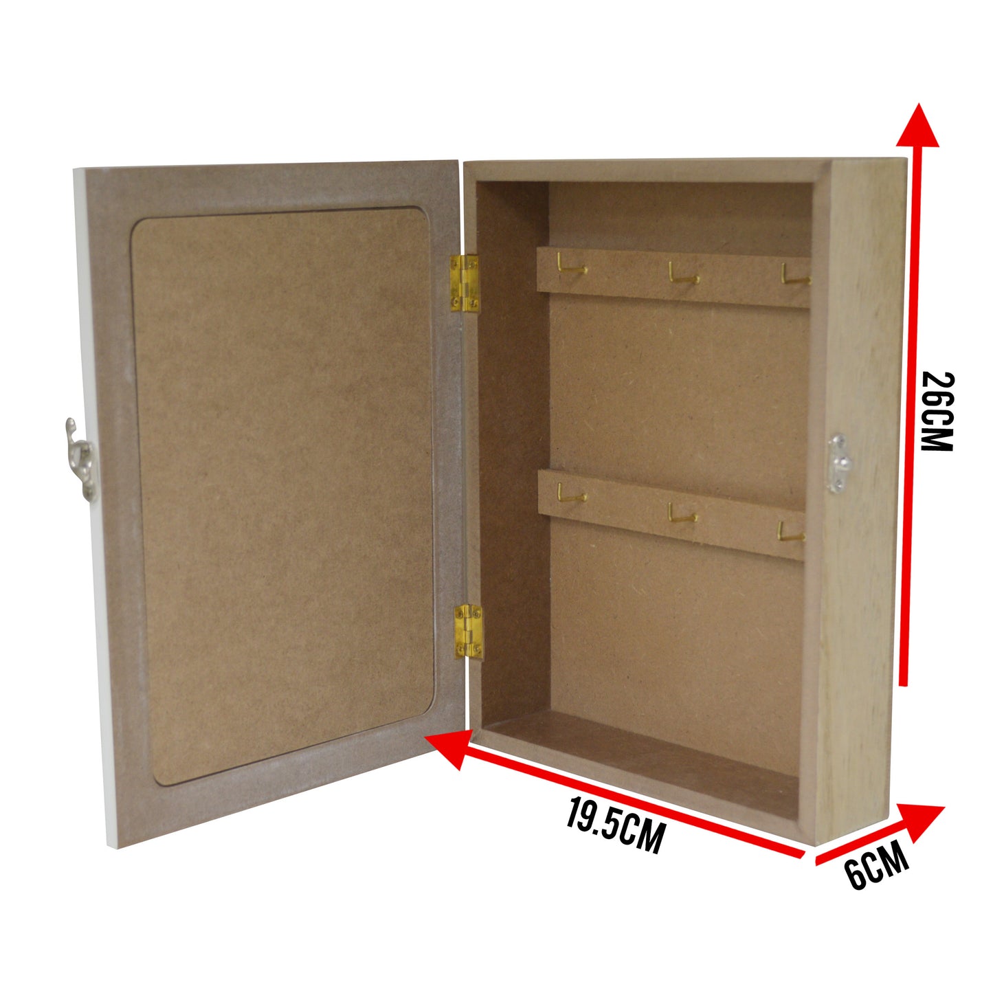 'HOME' Wooden 6 Key Cabinet Box