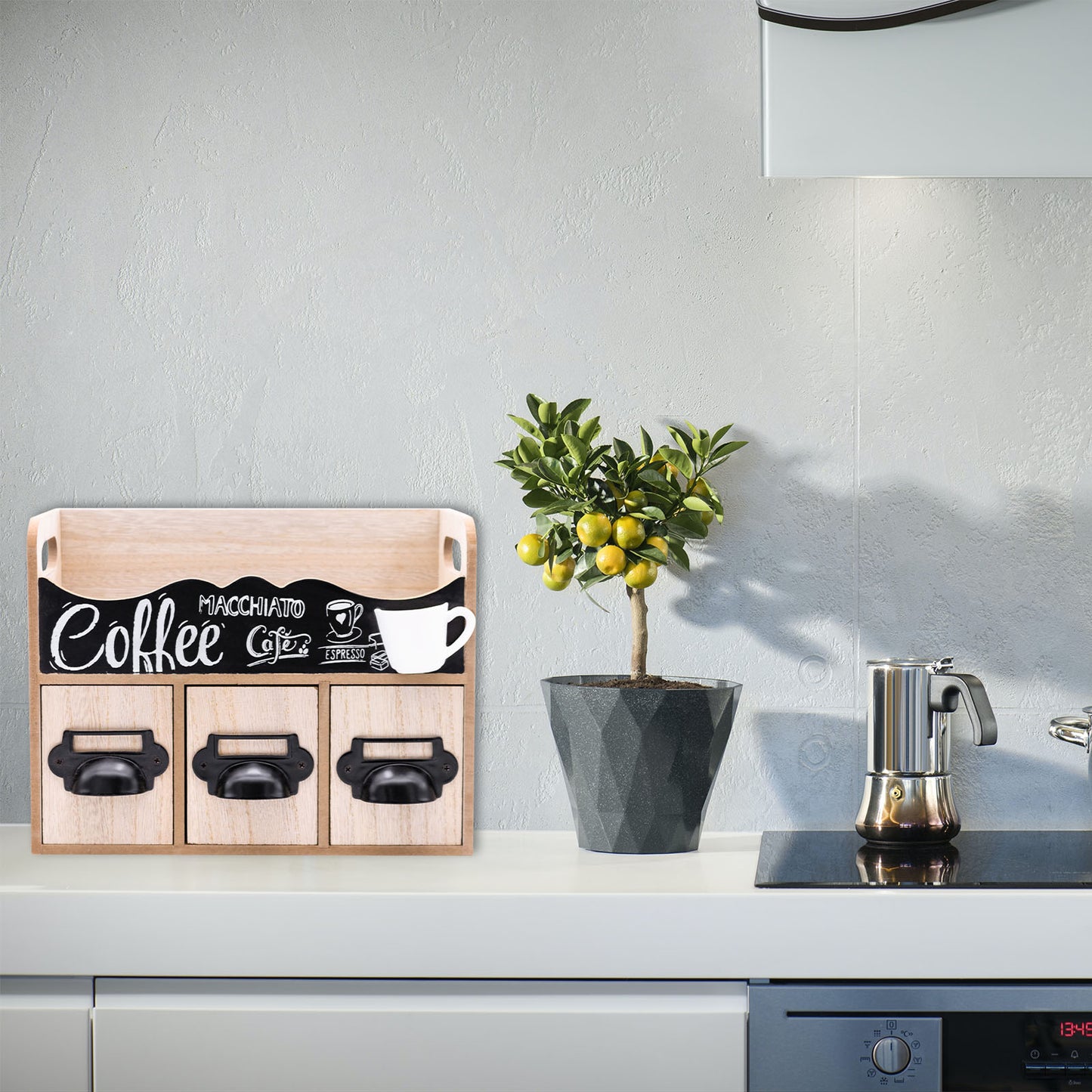 3 Compartment Tea Bag Coffee Storage Box