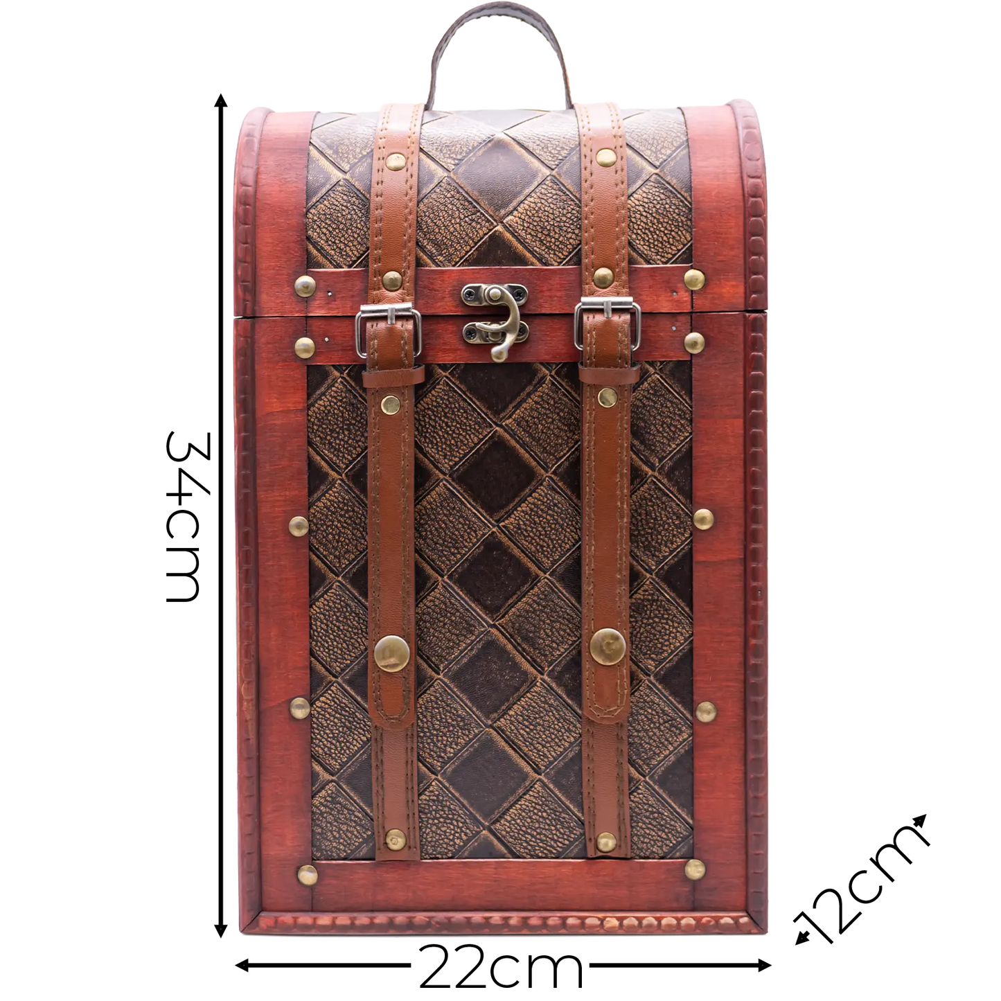 Dual Wine Bottle Carrier - Geometric Rhombus