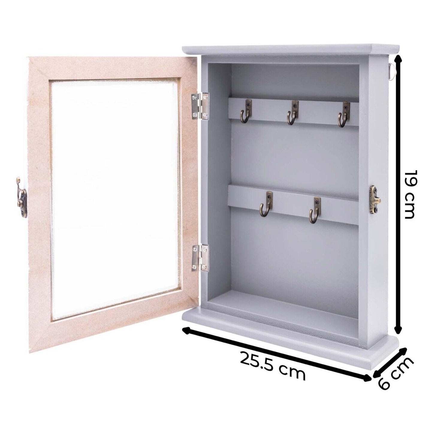 5 Key Hook Holder Cabinet Box With Window