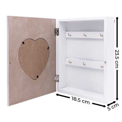 Photo Frame 6 Key Hook Holder Cabinet Box