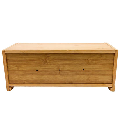 Bamboo Bread Box with Slide-Out Chopping Board