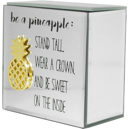 Funky Pineapple Glass Jewellery Box