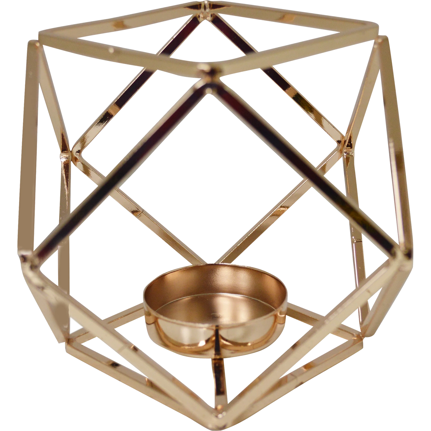 Abstract Metal Hexagonal Candle Holder