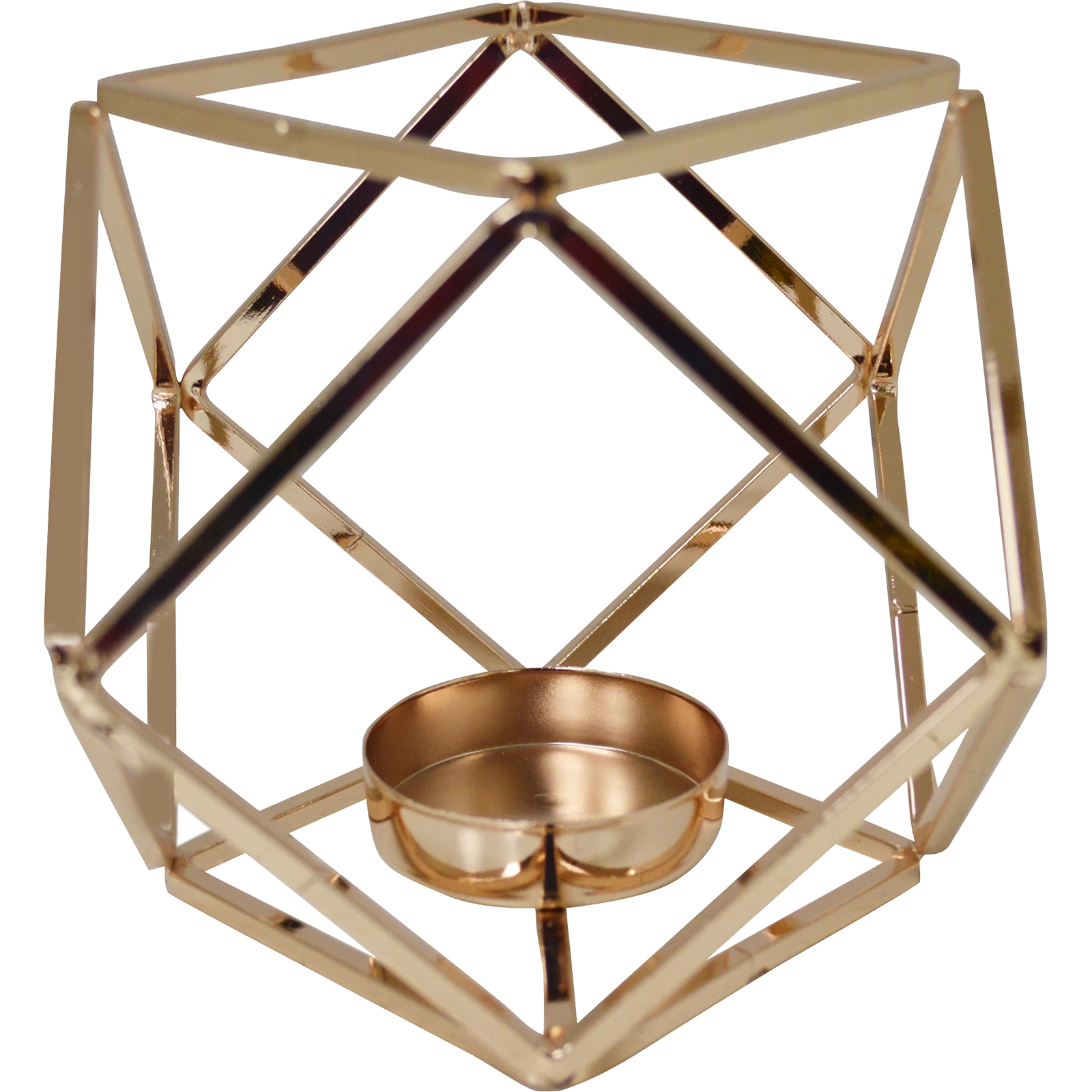 Abstract Metal Hexagonal Candle Holder