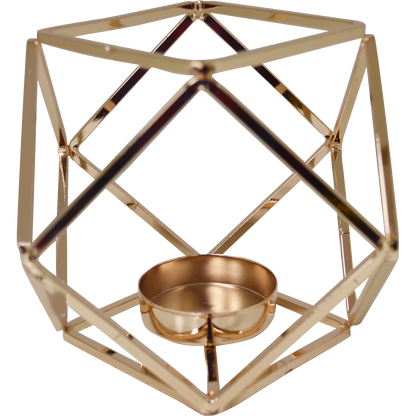 Abstract Metal Hexagonal Candle Holder