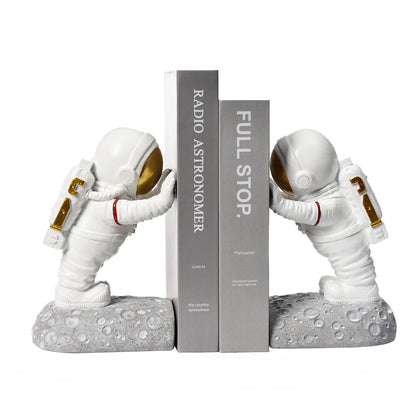 Pushing Astronaut Decorative Bookends