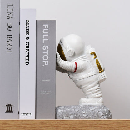 Pushing Astronaut Decorative Bookends