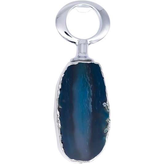 Blue Agate Stone Bottle Opener