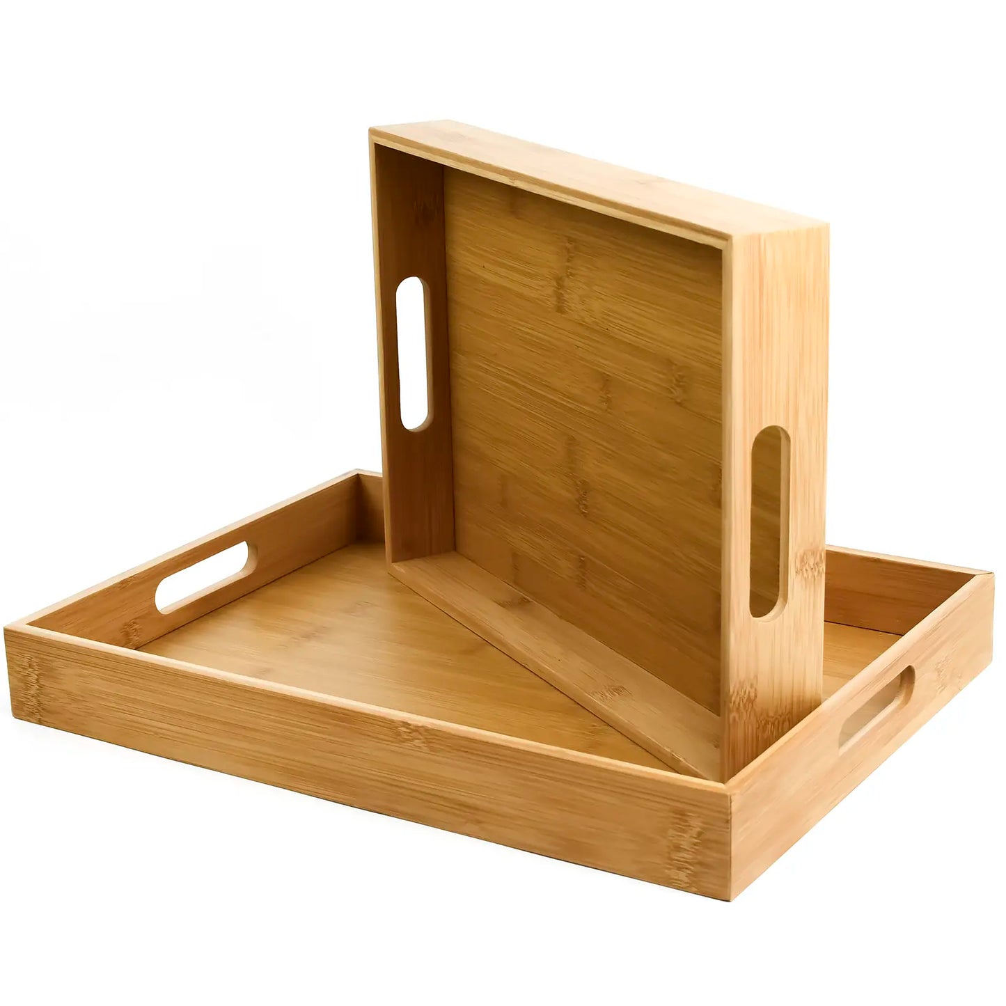 Bamboo Set of 3 Serving Trays