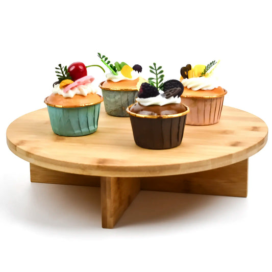 Bamboo Round Cake Stand