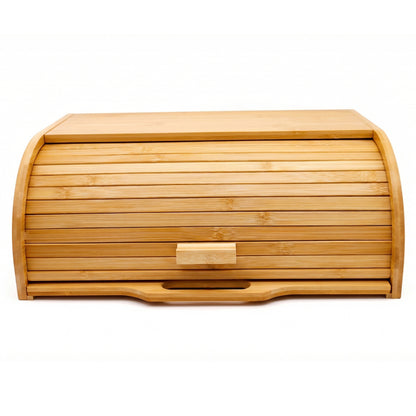 Bamboo Bread Box with Slide-Out Chopping Board