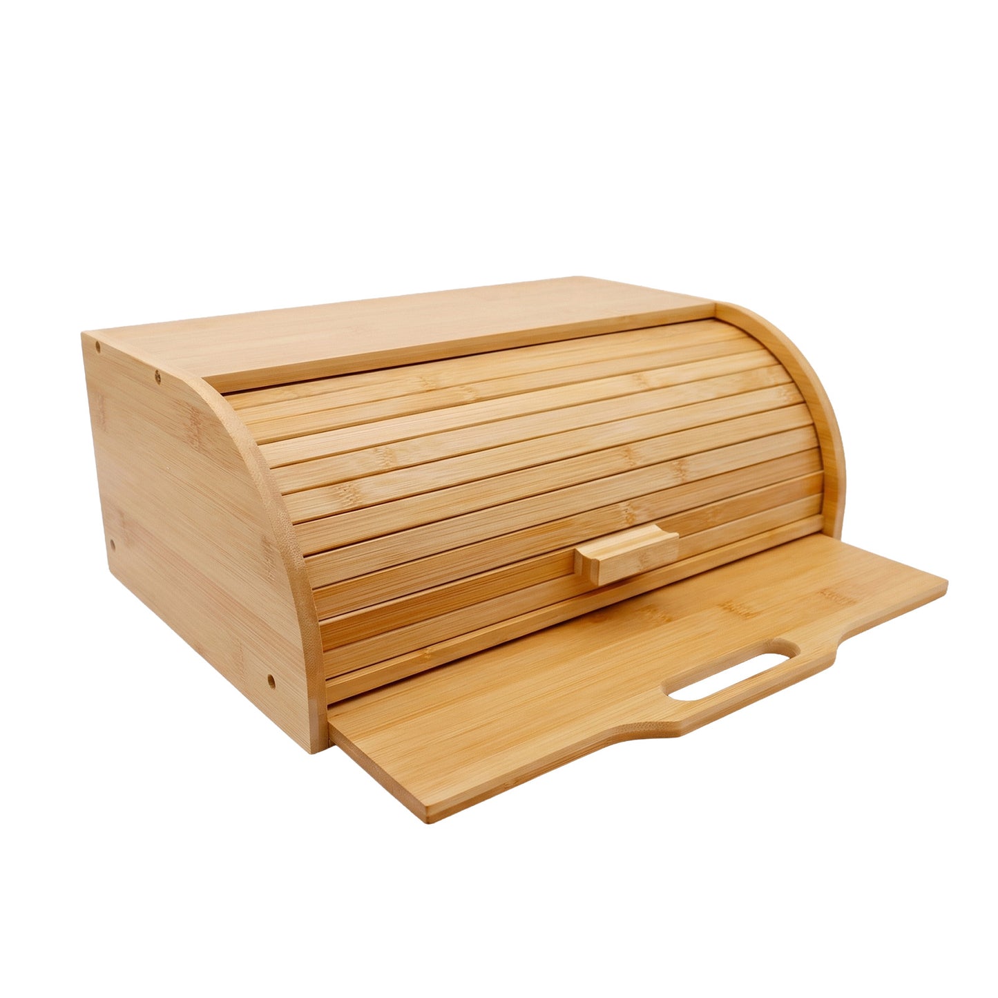 Bamboo Bread Box with Slide-Out Chopping Board