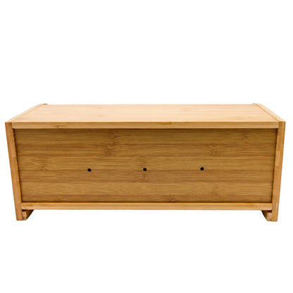 Bamboo Bread Box with Slide-Out Chopping Board