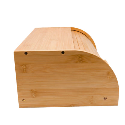 Bamboo Bread Box with Slide-Out Chopping Board
