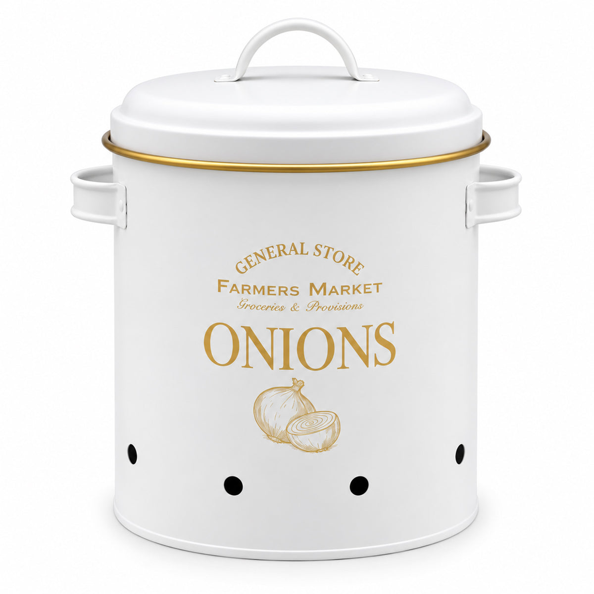 Vintage Farmhouse 3-Piece Potato, Onion & Garlic Storage Bin Set