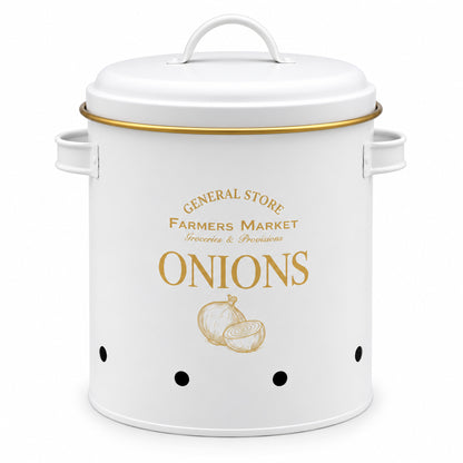 Vintage Farmhouse 3-Piece Potato, Onion & Garlic Storage Bin Set