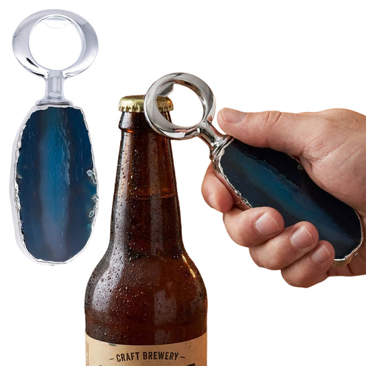 Blue Agate Stone Bottle Opener
