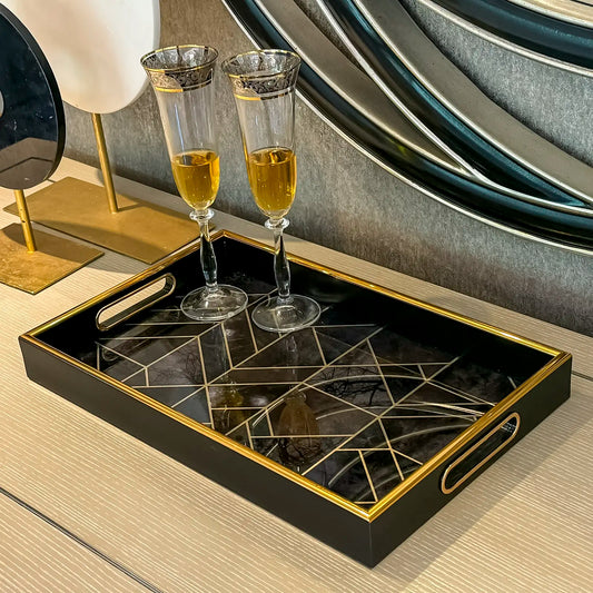 Geometric Rectangle Drinks Candle Tray