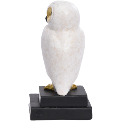 Wise White Owl Bookends