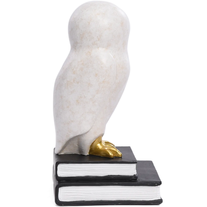 Wise White Owl Bookends