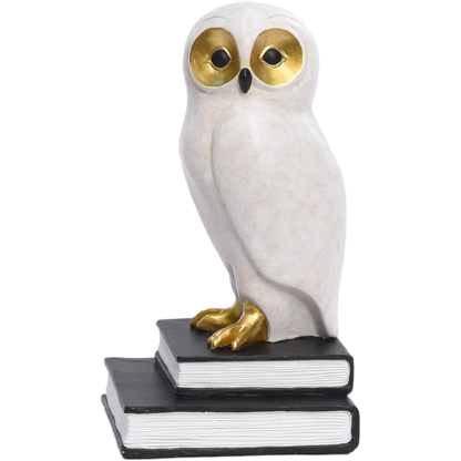 Wise White Owl Bookends